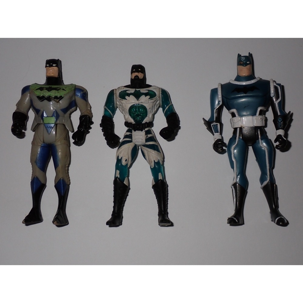Lot 1994 Vintage BATMAN Figures Kenner Ground Pursuit, Ice Blade & 1995 gray